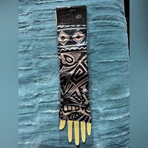 Tattoo Sleeve Arm Covers Tribal Geometric Design Black & Tan Unisex